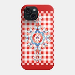 Swedish Folkloric Red Gingham Phone Case