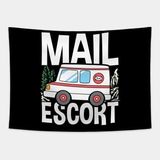 Mail Escort - Mail Carrier Tapestry