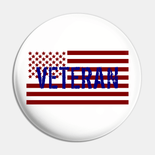 American Flag Military Veteran Pin