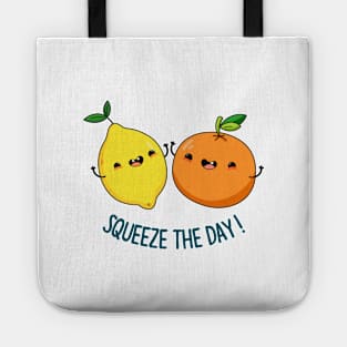 Squeeze The Day Cute Seize The Day Lemon Pun Tote