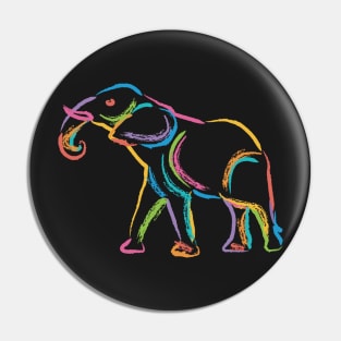 Rainbow Elephant Pin