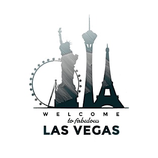 Minimalist Las Vegas/ a Las Vegas in a Minimalist Style with the Traditional Landmarks T-Shirt