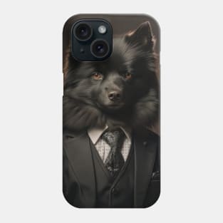 Schipperke Dog in Suit Phone Case