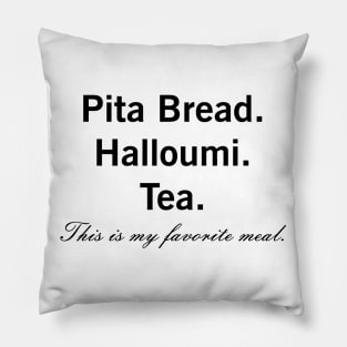 Pita Bread Halloumi Cheese Healthy Vegetarian Favorite Meal Pillow