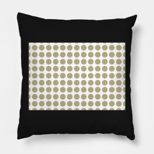 Polka Dot Design Retro Palette - Olive Green Pillow