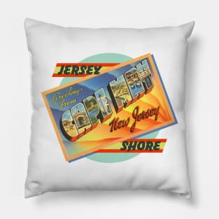 Greetings from Cape May New Jersey Pillow