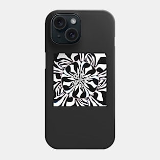 Zebra Animal Print Kaleidoscope Black and White Phone Case