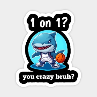 Basketball Shark Mascot Magnet