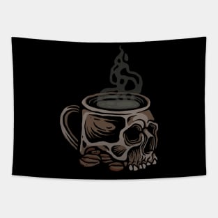 Skull Coffee Tapestry