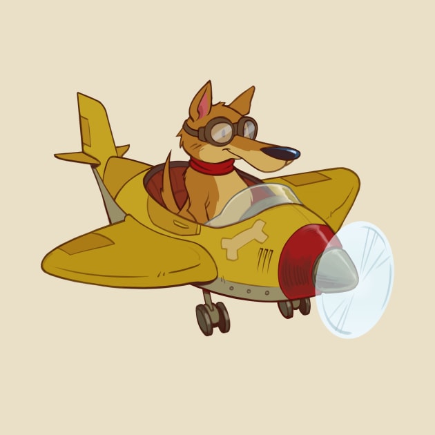 Dog Plane by  KendallHaleArt