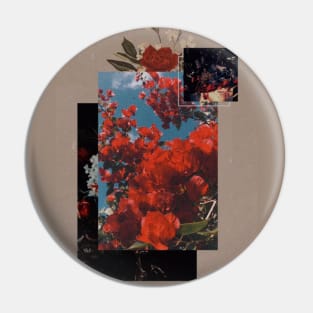 Analog Flower Collage Pin
