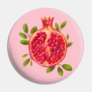 Pomegranate in pastel painting style Pin