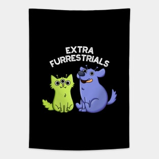 Extra Furrestrial Funny Alien Pun Tapestry