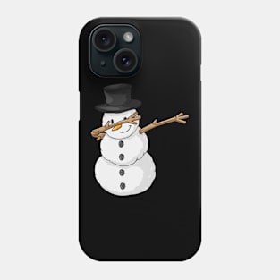 Dabbing Snowman Funny Kids Christmas Gift Phone Case