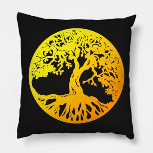 Gold Tree of Life Pillow