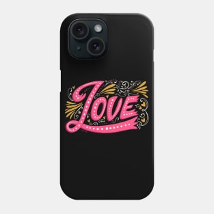 love- valentines day-big lettering Phone Case