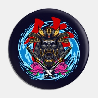 Samurai Skull 05 Pin