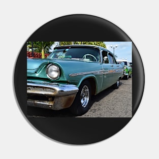 Turquoise Classic Car in Cuba Pin