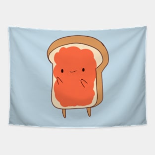 Cute Bread slice and jam illustration Tapestry