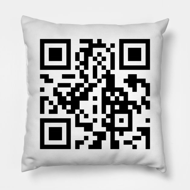 Rick Roll GIF QR Code Pillow by inotyler