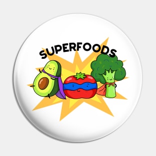 Superfoods Cute Food Veggie Pun Pin