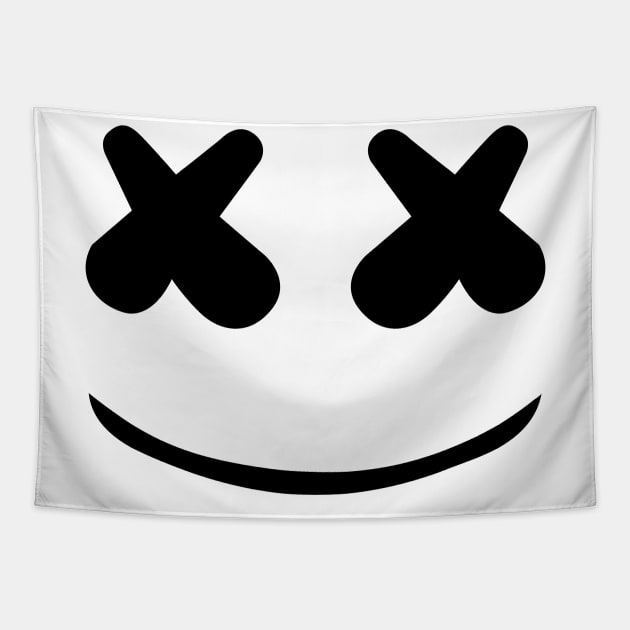 Marshmallow Face Type Tapestry by spacemedia
