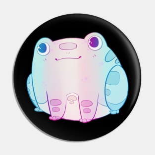 Chibi Frog Sitting - Trans Flag Pin