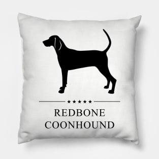Redbone Coonhound Black Silhouette Pillow