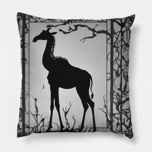 Girrafe Shadow Silhouette Anime Style Collection No. 154 Pillow