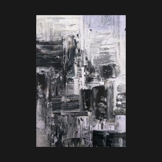 Black and White Abstract painting by SunilAngra