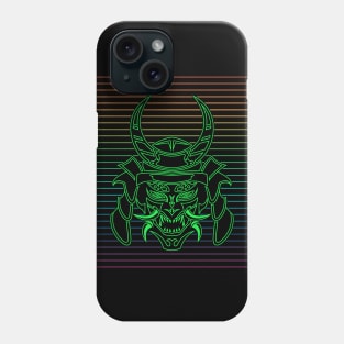 The Legend Of Green Samurai Mask Retro Phone Case