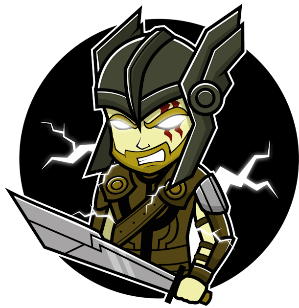 God Of Thunder Kids T-Shirt by dauntumbuh