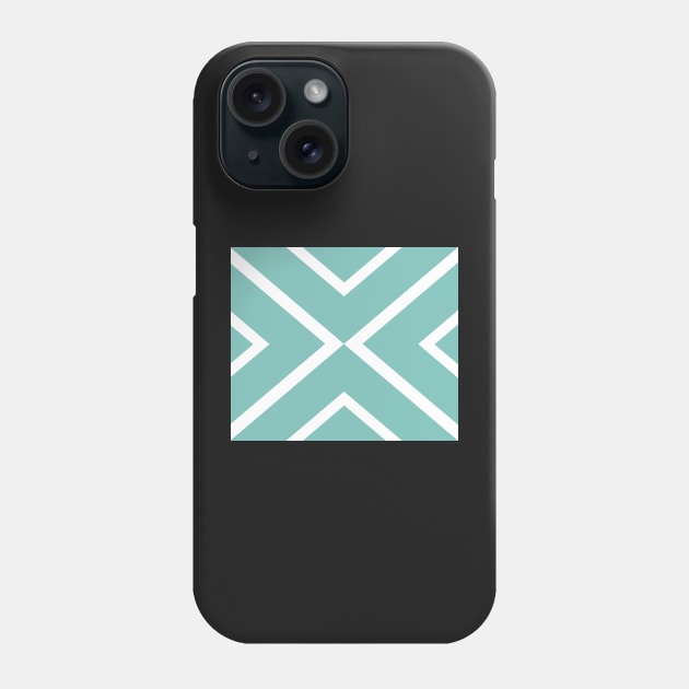 Abstract geometric pattern - blue and white. Phone Case by kerens