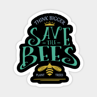 Save the Bees Plant trees, World Bee Day Magnet