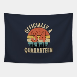 officially a quaranteen 34th birthday Tapestry