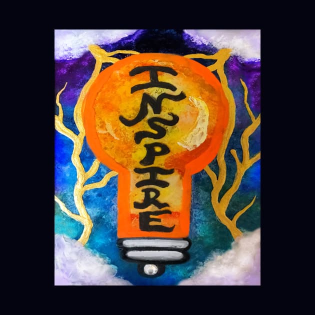 Inspire Light Bulb Idea Brainstorm by Art by Deborah Camp