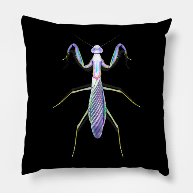 Graphic Mantis Pillow by crunchysqueak