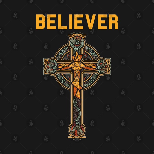 Believer, Christian Cross by ChristianLifeApparel