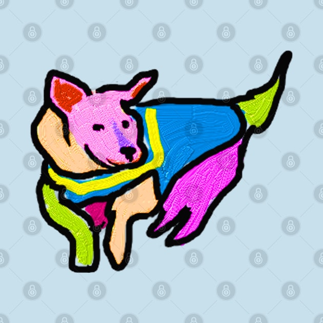 Colorful Hero Dog by Jan4insight TeeStore