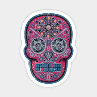 Mexican Sugar Skull Masochistic Black Cherry Magnet