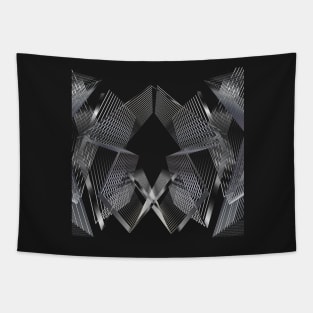 Geometric elegant gray silver abstract Tapestry