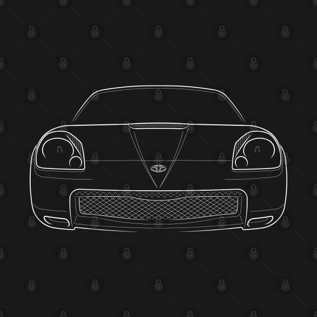 front/profile - 2002 Toyota MR2 W30 - stencil, white by mal_photography