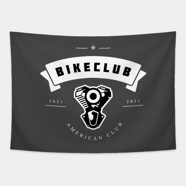 Motorcycle Club - Ilove Tapestry by PAULO GUSTTAVO