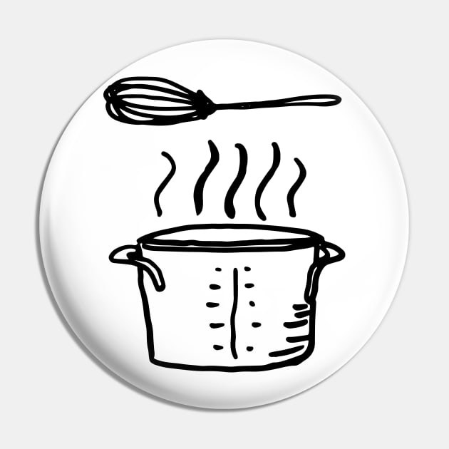 Retro Pot of Soup Pin by SWON Design