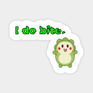 I do bite. cute 1 (Black frame) Magnet