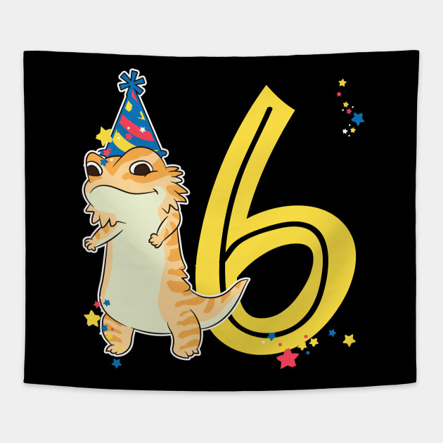 Reptile Birthday Shirt Floss Bearded Dragon 6 Years Gift