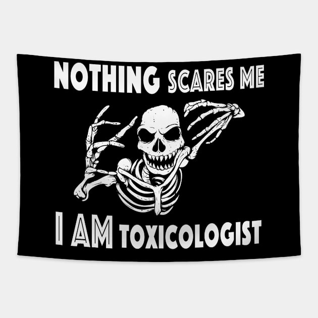 Toxicologist Halloween Tshirt | Toxicology Skeleton Horror Tapestry by SugarMootz