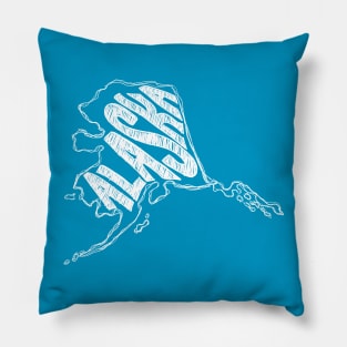 Alaska (White Graphic) Pillow