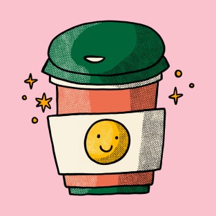 Smiley Coffee Cup T-Shirt