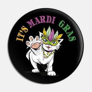 Cat Mardi Gras Pin